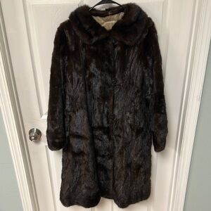 Elegant Brown Fur Coat